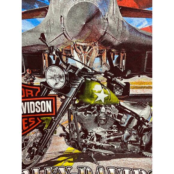 Harley-Davidson Black Hills Rapid City SD T-Shirt Red Graphic Tee Size Medium - Picture 9 of 11